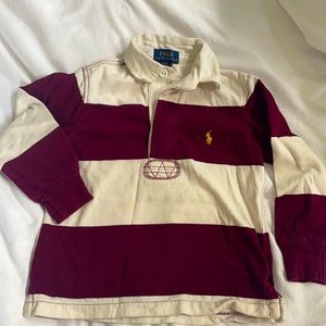 Ralph Lauren 2T long sleeve stripped polo shirt.